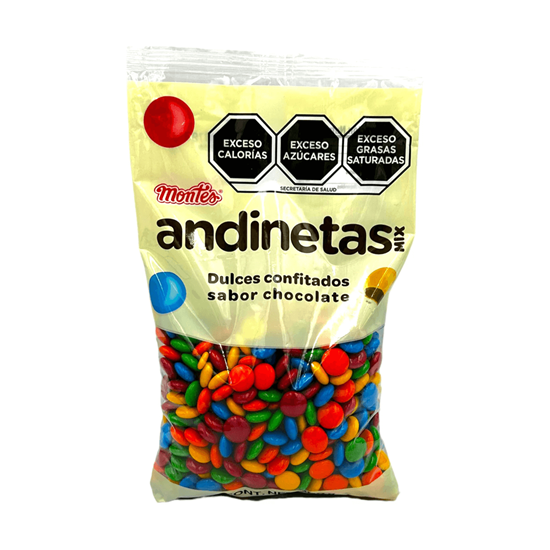 Imagen de Dulces confitados sabor chocolate Montes Andinetas Mix 500g