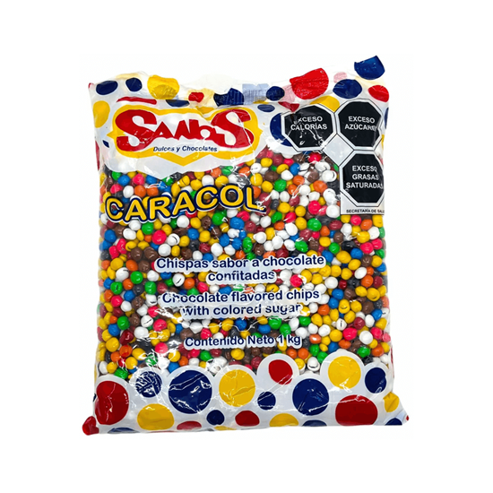 Imagen de Chispas sabor chocolate confitadas Dulces y Chocolates Sanos Caracol 1kg