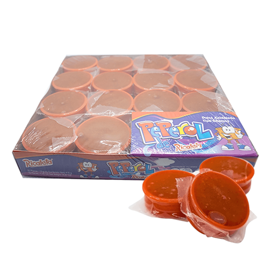 Imagen de Dulce de tamarindo con chile Peperol de Ricaleta ollita grande 32 pzas de 11.1g c/u (355.2g)