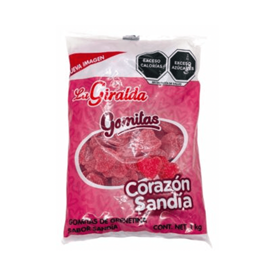 Imagen de Gomitas sabor sandía La Giralda Corazón Sandía 1kg