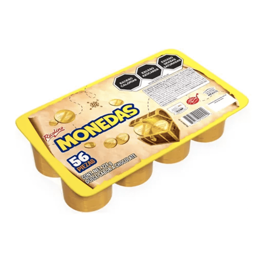 Imagen de Dulce sabor chocolate Ricolino Monedas blíster 56 pzas (224g)