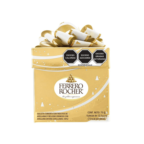 Imagen de Chocolates Ferrero Rocher caja regalo 6 pzas (75g)
