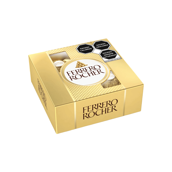 Imagen de Chocolates Ferrero Rocher caja cartón 4 pzas (50g)