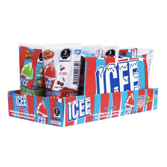 Imagen de Dulce en pasta sabores frutales Bondy Fiesta ICEE Ta Weno 10 pzas de 30g c/u (300g)