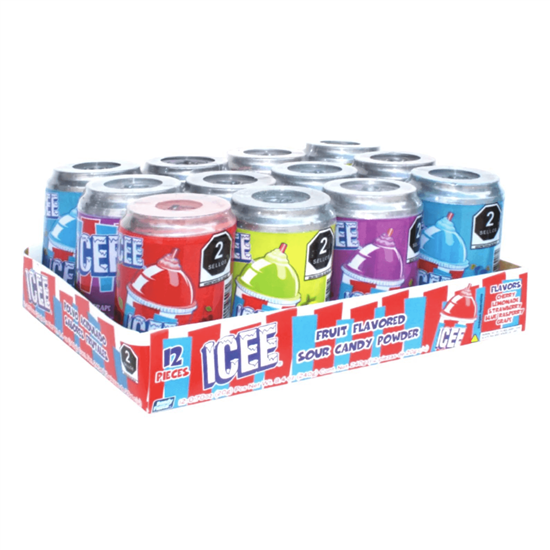 Imagen de Dulce en polvo acidulado sabores frutales Bondy Fiesta ICEE 12 pzas de 20g c/u (240g)