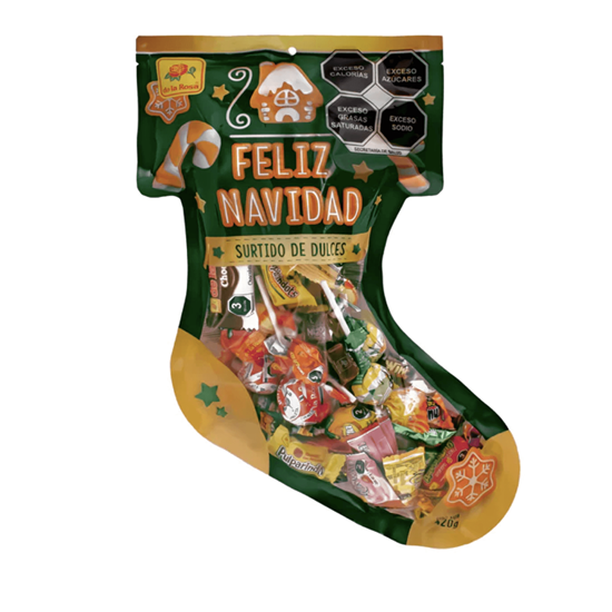 Imagen de Dulces surtidos bota navideña grande De La Rosa 420g