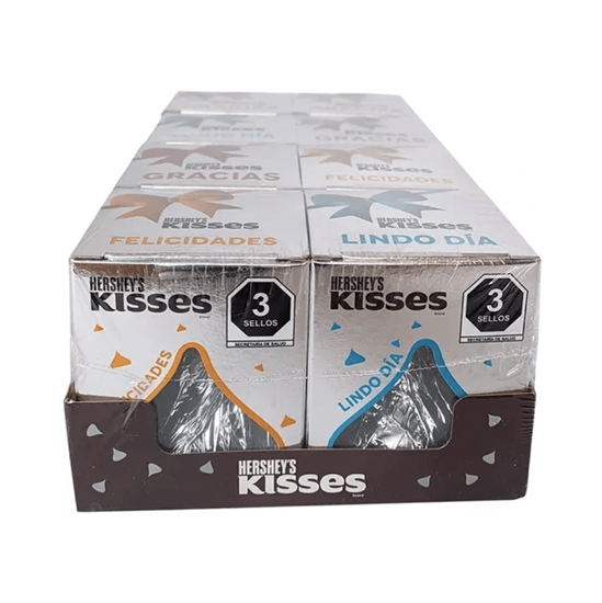 Imagen de Chocolate con leche para regalo mega Hershey's Kisses Junior caja con 8 pzas de 41.4g c/u (331.2g)