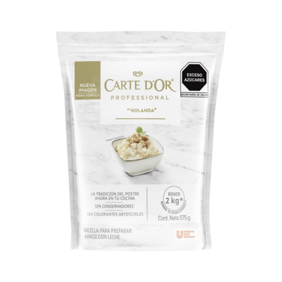 Imagen de Mezcla para preparar arroz con leche Carte D'Or Professional by Holanda 575g (rinde 15 porciones/2kg)