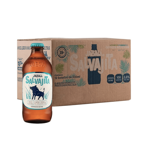 Imagen de Cerveza artesanal ultra Jabalí Salvajita caja con 12 pzas de 330ml c/u