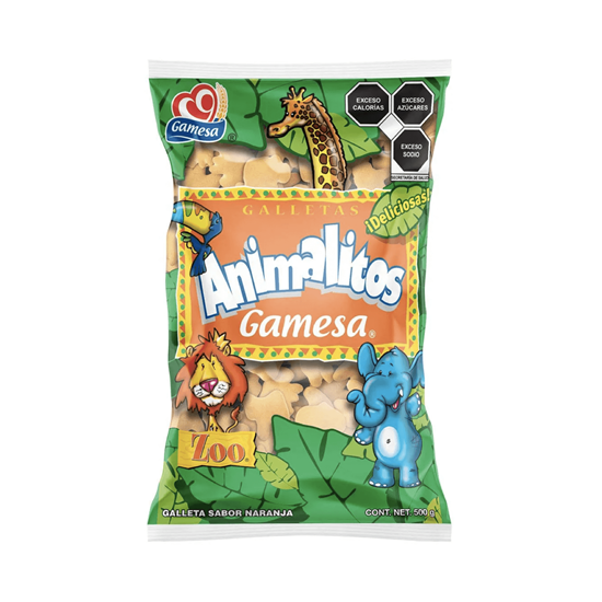 Imagen de Galletas sabor naranja Gamesa Animalitos 500g