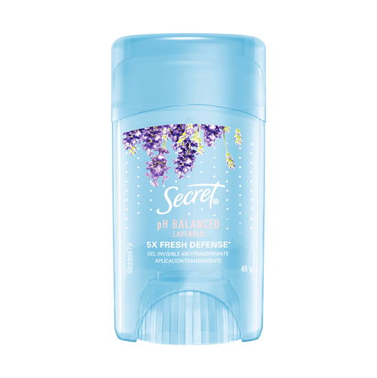 Imagen de Gel invisible antitranspirante Secret pH Balanced Lavender 5X Fresh Defense 45g