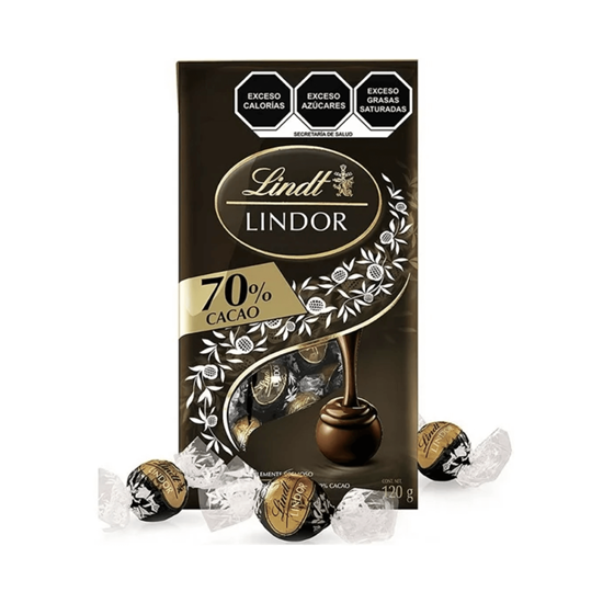Imagen de Chocolates amargos 70% cacao con relleno suave Lindt Lindor 120g