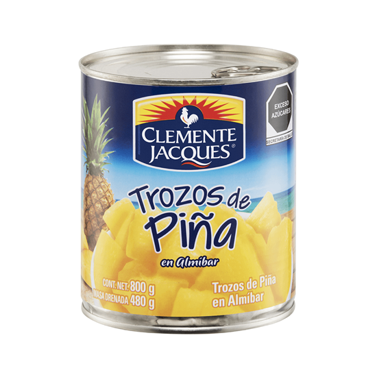 Imagen de Piña en almíbar en trocitos Clemente Jacques en lata 800g