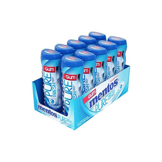 Imagen de Goma de mascar sin azúcar Mentos Pure Fresh menta 10 paquetes de 30g c/u