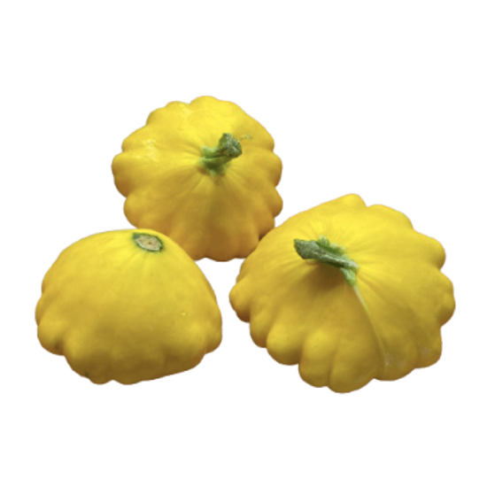 Imagen de Calabaza estrella (pattypan) amarilla grande