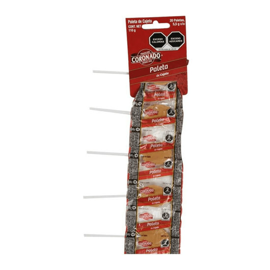 Imagen de Paletas de cajeta Coronado tira con 20 pzas de 5.5g c/u (110g)