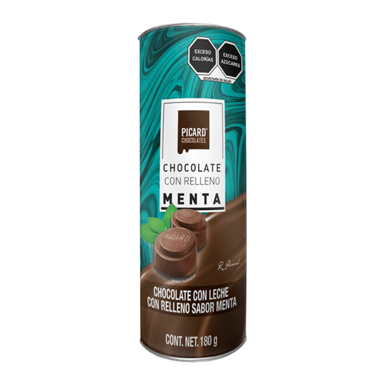 Imagen de Chocolate con leche relleno sabor menta Picard tubo 180g