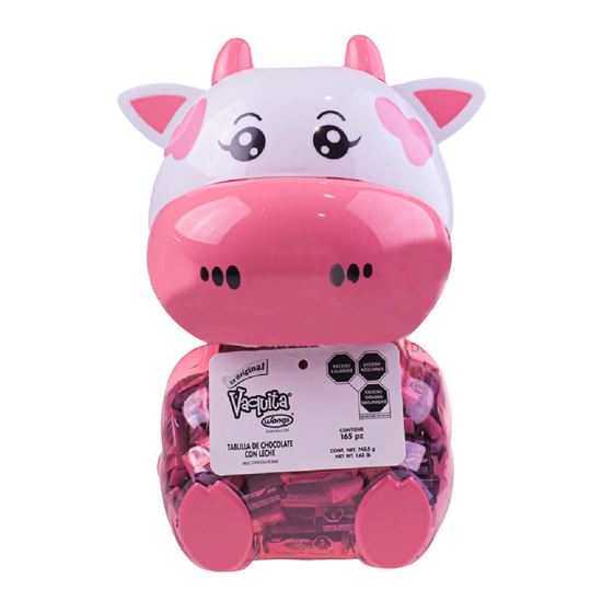 Imagen de Chocolate con leche Wongs Vaquita Minis vitrolero vaquita rosa 165 pzas (742.5g)