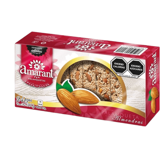 Imagen de Palanquetas con almendras Amarant 24 pzas de 15g c/u (360g)