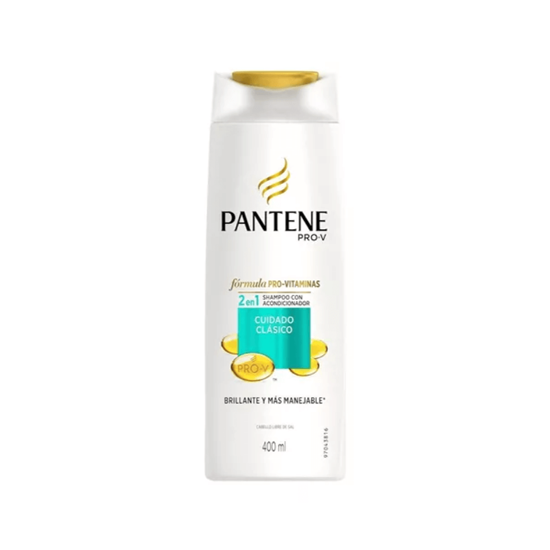 Imagen de Shampoo con acondicionador 2 en 1 Pantene Pro-V Cuidado Clásico 400ml