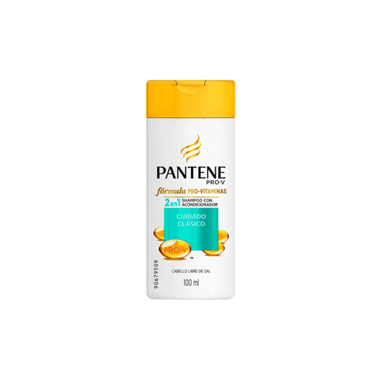 Imagen de Shampoo con acondicionador 2 en 1 Pantene Pro-V Cuidado Clásico 100ml