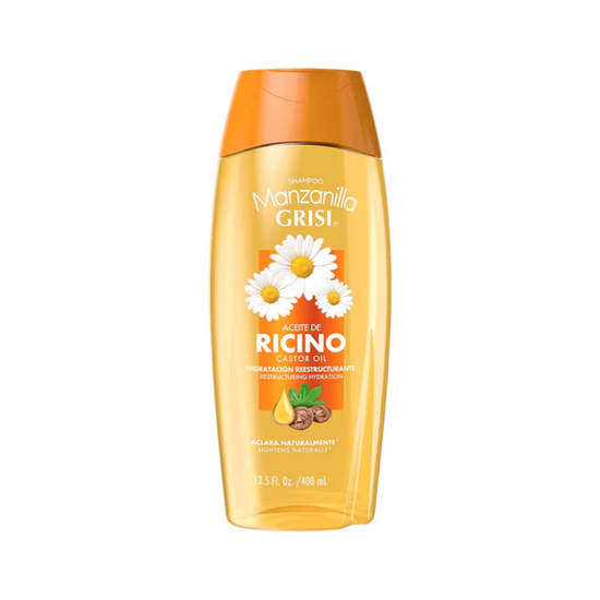 Imagen de Shampoo aclarante con aceite de ricino Manzanilla Grisi Hidratación Reestructurante 400ml
