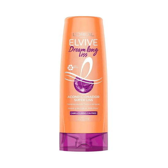 Imagen de Acondicionador super liss para cabello largo con frizz L'Oreal Paris Elvive Dream Long Liss 370ml