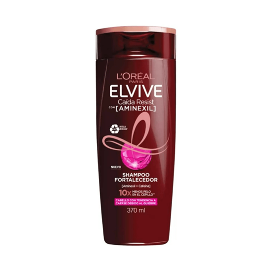 Imagen de Shampoo fortalecedor para cabello con tendencia a caerse por quiebre L'Oreal Paris Elvive Caída Resist con Aminexil 370ml