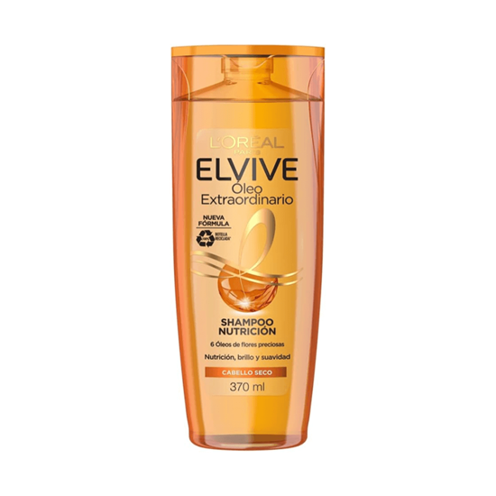 Imagen de Shampoo nutritivo para cabello seco L'Oreal Paris Elvive Óleo Extraordinario 370ml