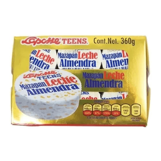 Imagen de Mazapán de leche de almendra Laposse Teens 18 pzas de 20g c/u (360g)
