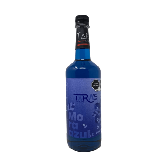 Imagen de Jarabe sabor mora azul para bebidas Tara's Syrups 1L