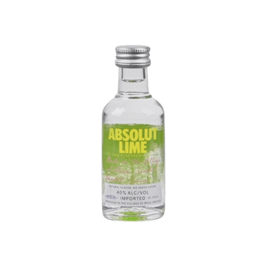 Imagen de Vodka sabor limón Absolut Lime mini botella 50ml
