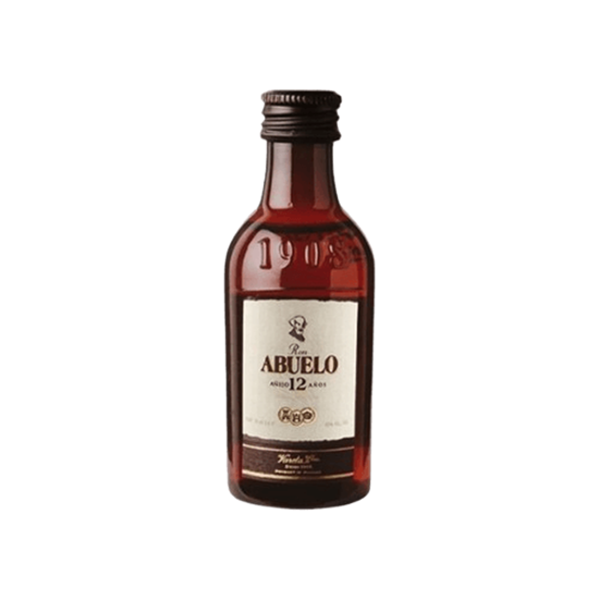 Imagen de Ron Abuelo añejo 12 años Varela Hnos. gran reserva mini botella 50ml
