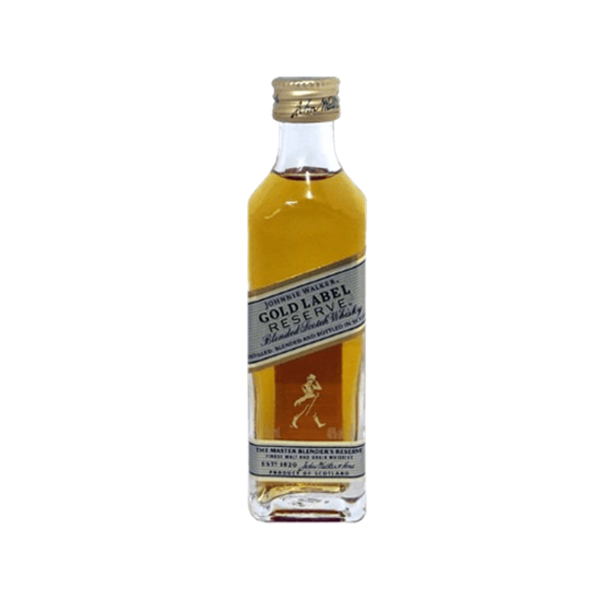 Imagen de Whisky escocés Johnnie Walker Etiqueta Dorada Gold Label Reserve mini botella 50ml