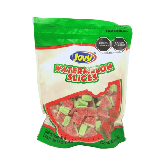 Imagen de Gomitas sabor sandía en forma de sandías Jovy Watermelon Slices 1kg