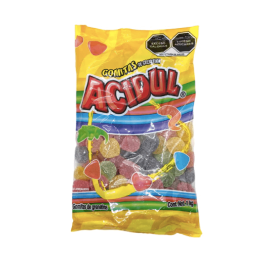 Imagen de Gomitas sabores frutales surtidos Acidul Lagrigomas chicas 1kg