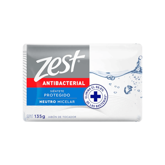 Imagen de Jabón de tocador Zest Antibacterial Neutro Micelar 135g