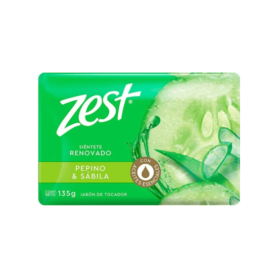 Imagen de Jabón de tocador Zest pepino & sábila 135g