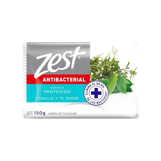 Imagen de Jabón de tocador Zest Antibacterial tomillo y té verde 135g