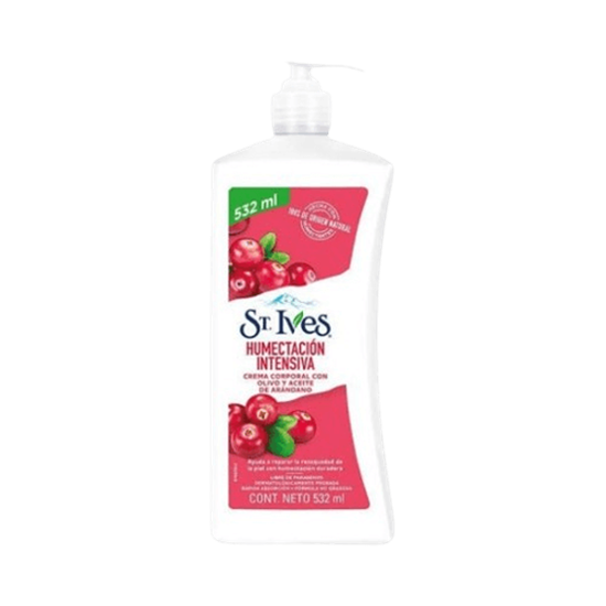 Imagen de Crema corporal con olivo & aceite de arándano St. Ives Humectación Intensiva 532ml