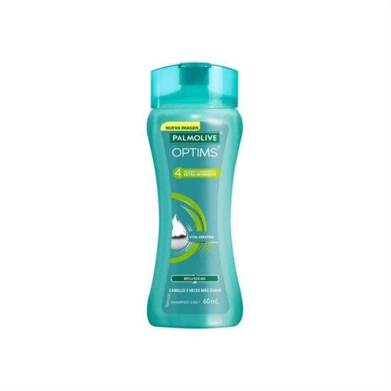Imagen de Shampoo con acondicionador 2 en 1 Palmolive Optims 4 Acondicionamiento Extra Intensivo con Vital Keratina 60ml