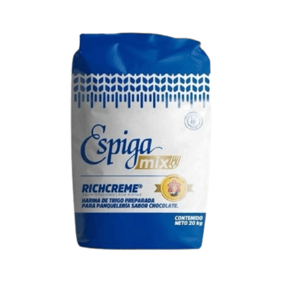 Imagen de Harina de trigo preparada para panquelería sabor chocolate Abuelita Espiga Mix 20kg