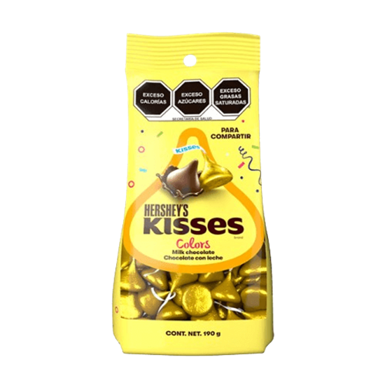 Imagen de Chocolates con leche Hershey's Kisses Colors amarillo 190g