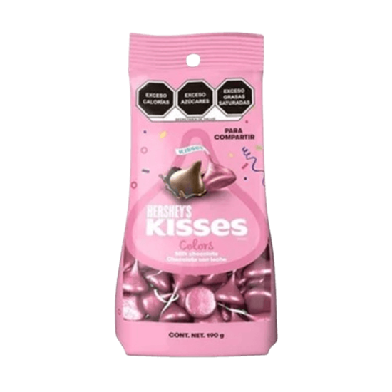 Imagen de Chocolates con leche Hershey's Kisses Colors rosa 190g