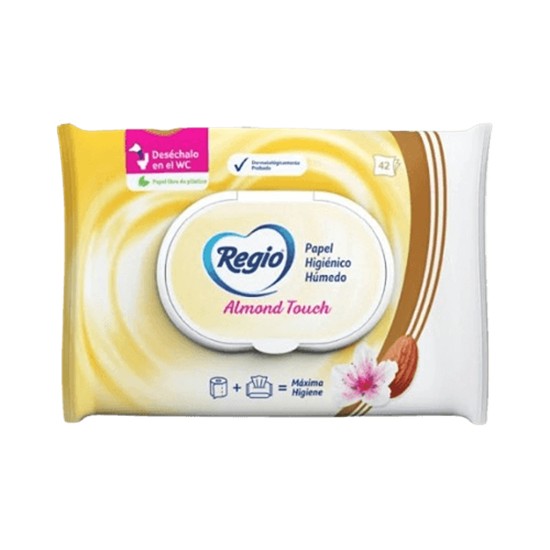 Imagen de Papel higiénico húmedo Regio Almond Touch 42 hojas