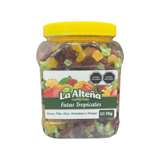 Imagen de Mix de frutas tropicales deshidratadas (fresa, piña, kiwi, arándano y mango) La Alteña vitrolero 1kg