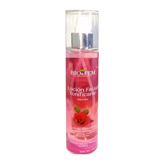 Imagen de Loción facial tonificante con ácido hialurónico y extracto de rosas BIO&FEM 250ml