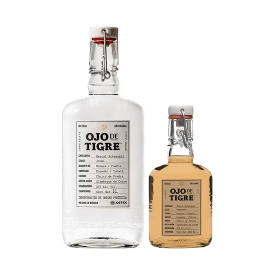 Imagen de Mezcal artesanal Ojo de Tigre joven 750ml + reposado 200ml