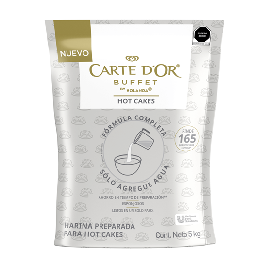 Imagen de Mezcla para preparar hot cakes Carte D'Or Buffet by Holanda 5kg (rinde 165 porciones)