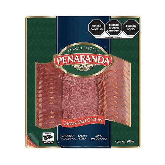 Imagen de Selección de carnes frías (chorizo Salamanca, salami extra y lomo embuchado) Peñaranda Gran Selección 200g